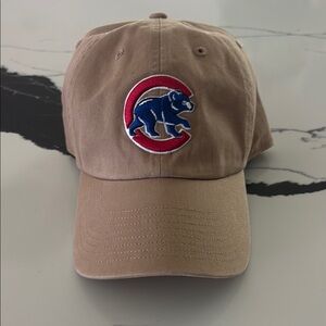 Cubs baseball Genuine Merchandise Tan Cap with Embroidered Logo